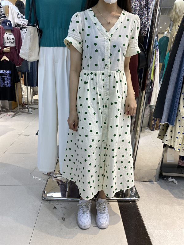 New in early summer! [mm. C] fashionable and versatile polka dot dress 25959# lwy