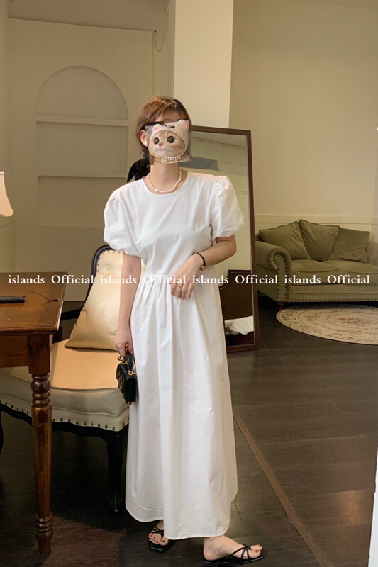 【ISLANDS.島嶼】淑女泡泡袖氣質連衣裙  DY6065#  L