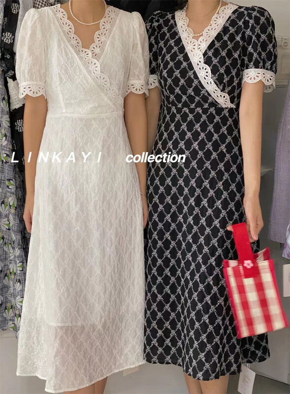 New in early summer! [linkayi] Korean Ladies' versatile high waist dress 30081# hjy
