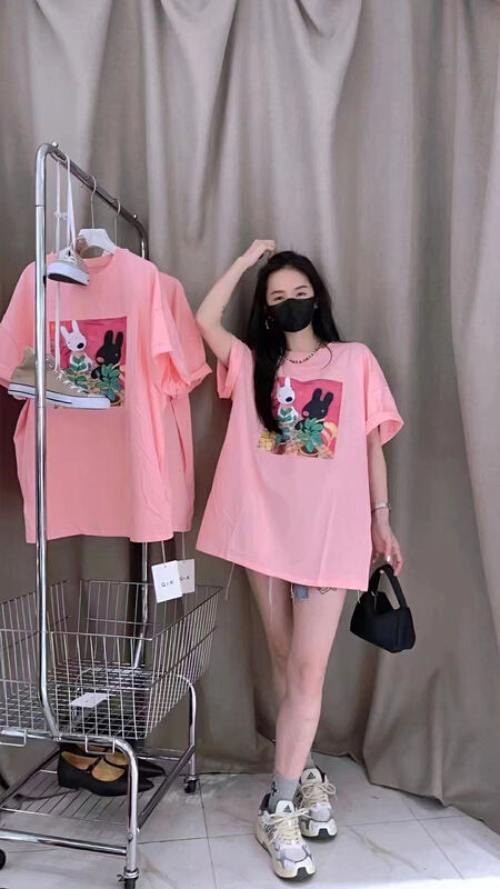 [GL] cartoon print versatile loose comfortable short sleeve T-shirt 3230# XYY