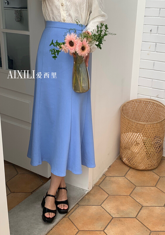 New year in early spring! [aixili aisili] simple solid color versatile skirt 6187# ozq