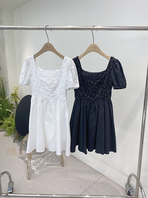 【YANG LOTUS】韓系少女花朵拼接連衣裙  S12201183#  OZQ
