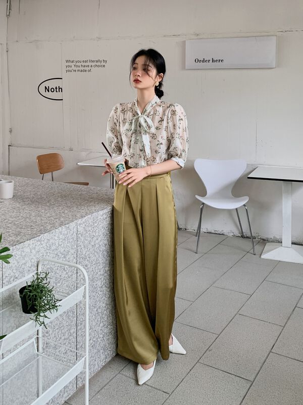 goods in stock! New in early summer! [Hanna Hanna] elegant and vertical trousers 3102# XJ