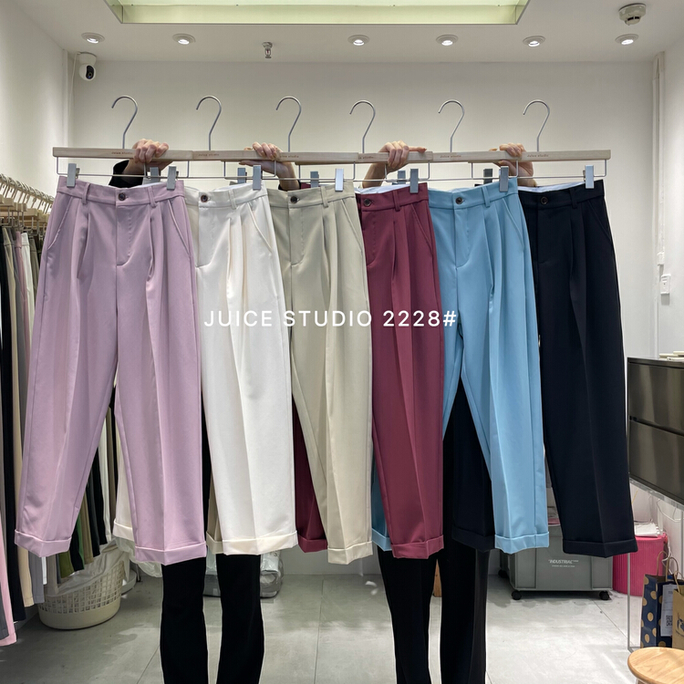 New year in early spring! [juice] simple hem versatile trousers 2228# ll