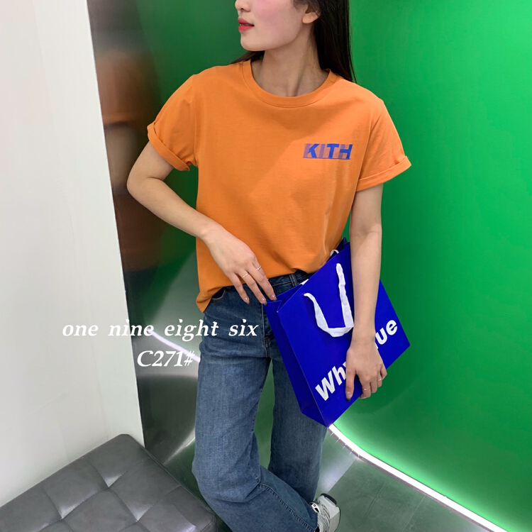 New year in early spring! [1986] crew neck letter versatile short sleeve T-shirt c271# XYY