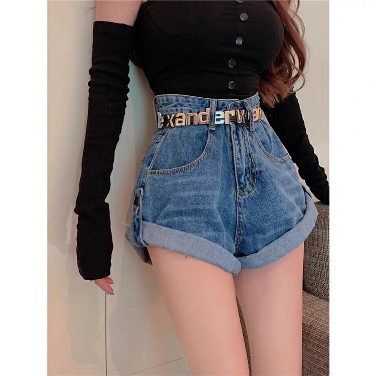 New in early summer! [zonana Zuo na na na] Korean slim and versatile denim shorts (with belt) a010# zxx