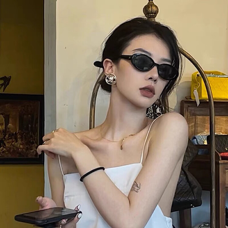 [fiber color scarf glasses] concave fashion versatile Sunglasses (with box) b306# LSL