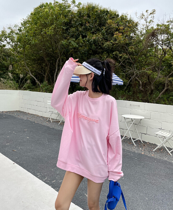 [keyboard] letter loose and versatile sweater a-8909# LSL