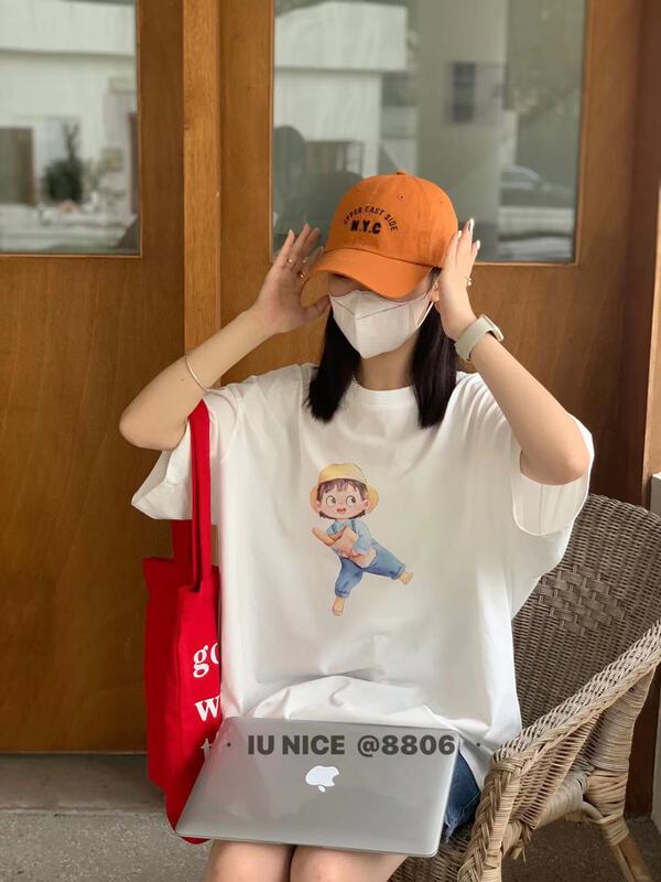 [IU nice] comfortable Korean versatile short sleeve T-shirt 8806# ll
