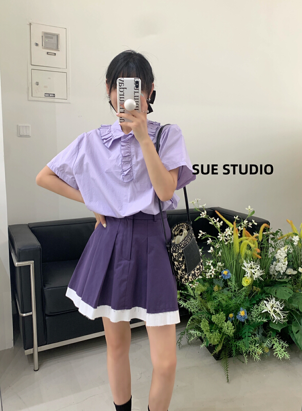 New in early summer! [Sue studio] lace loose and versatile blouse n22205# ZSY