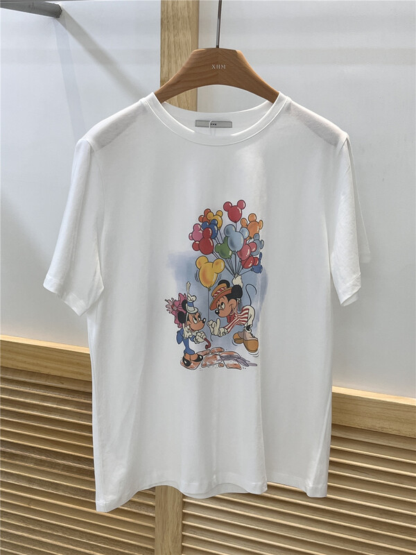 [xhm] cartoon Mickey balloon printed round neck short sleeve T-shirt 871# zjy