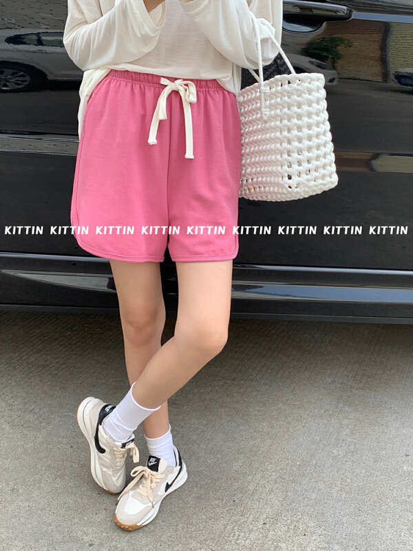 [Kittin] Korean sportswear comfortable and versatile casual shorts (with waist rope) 972# XYY