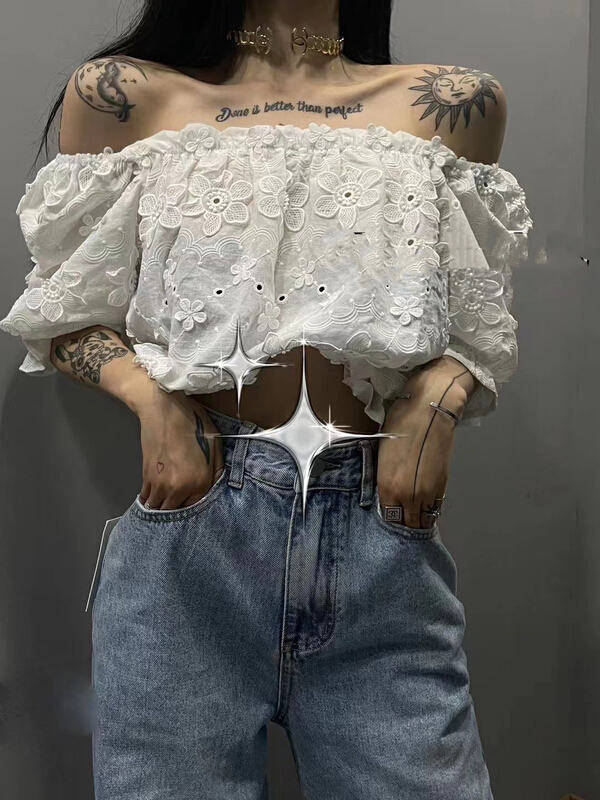 [mi ni] one shoulder style short shirt 1049# PCZ