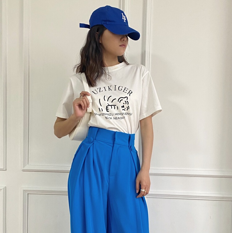 New year in early spring! [the fan] Vintage tiger versatile short sleeve T-shirt y96385# zxx
