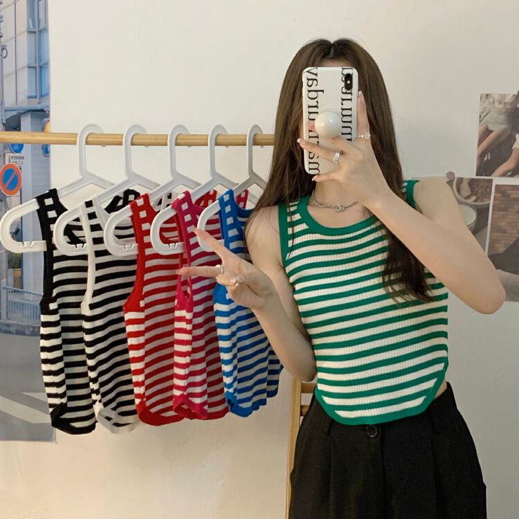 [f · P] striped versatile comfort vest / suspender 59806# HBx