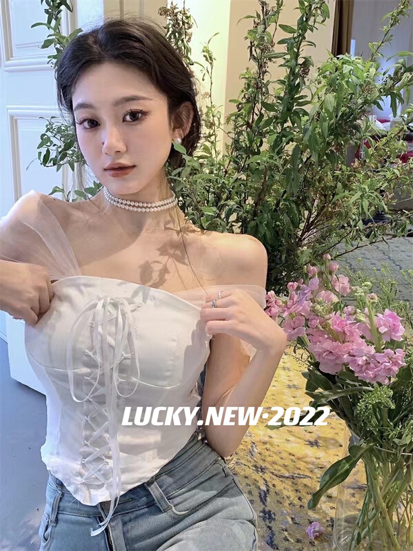[lucky] design sense niche sweet and spicy slim vest / sling 8795# zxx