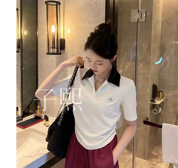 [1to3] color blocking age reducing fashion blouse (excluding necklace) 131# LSW