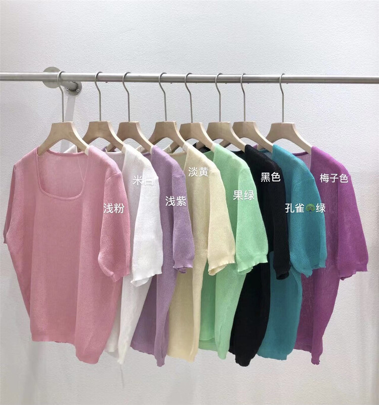 goods in stock! New in early summer! [cepar] Korean version simple square neck blouse 9016# LSW