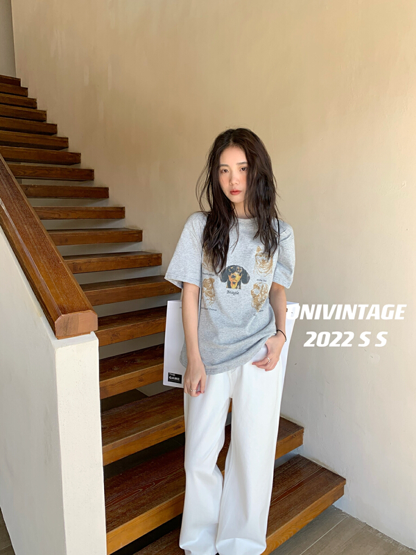 New year in early spring! [onivinage oni] Korean fashion high waist loose straight jeans ys1-od222j4675# zxl
