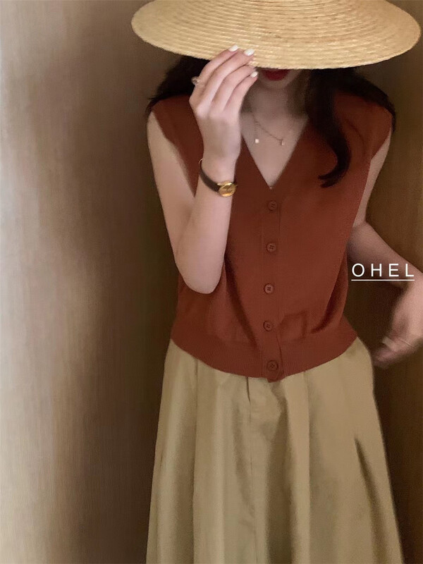 goods in stock! New year in early spring! [Ohel] Korean versatile V-neck breasted casual vest (only vest) 88005# CLS