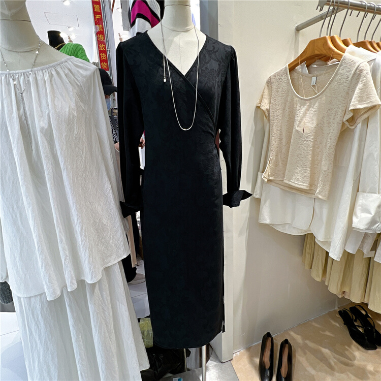 New year in early spring! [one more] new Chinese wrap slim dress 22018# XYJ