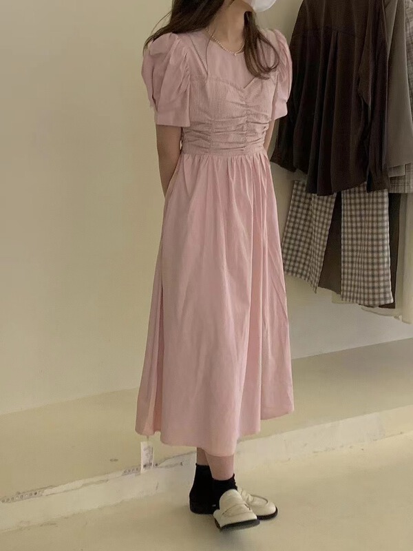 New in early summer! [miss LAN] fresh fake two piece splicing dress 10088# XJ