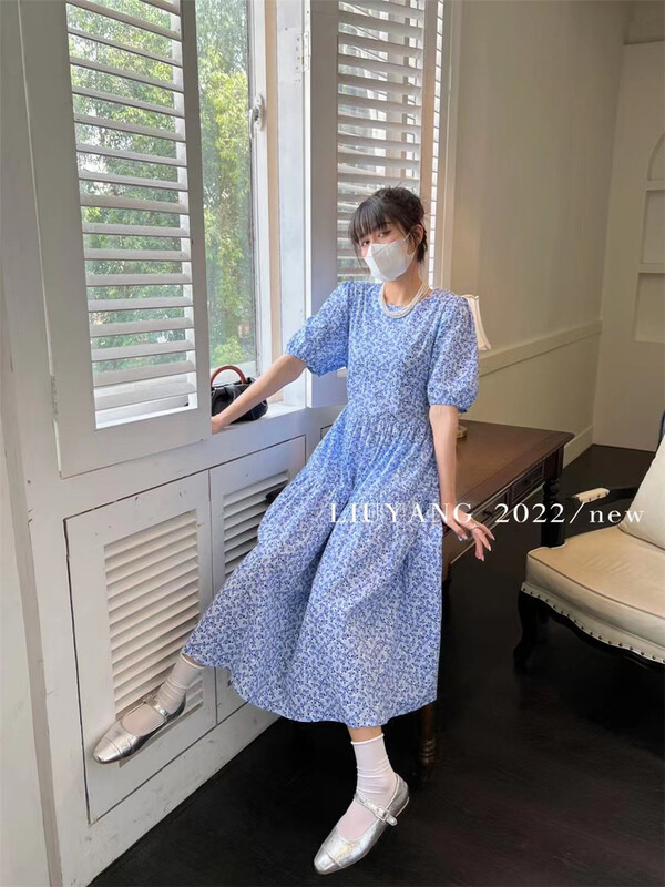 goods in stock! New in early summer! [liu-y] Korean waist cut floral dress 66032# XJ