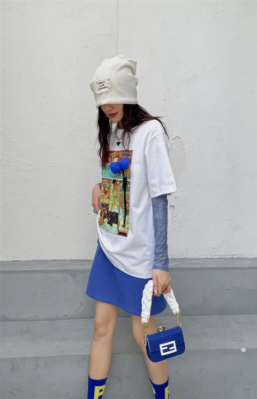 [Eric] funny pattern printed short sleeve T-shirt (T-shirt only) 2258# ozq