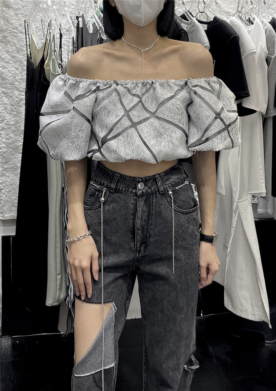 Main push! [nesha SDD] custom fabric Pullover short sleeve Korean small shirt 8233# WTT