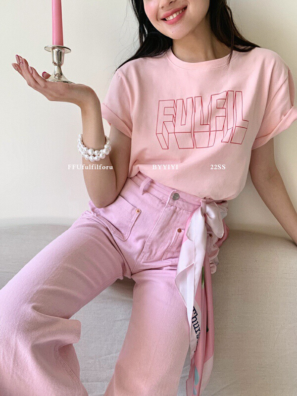 New in early summer! [wgwe] fashion versatile printed short sleeve T-shirt 1518# PCZ