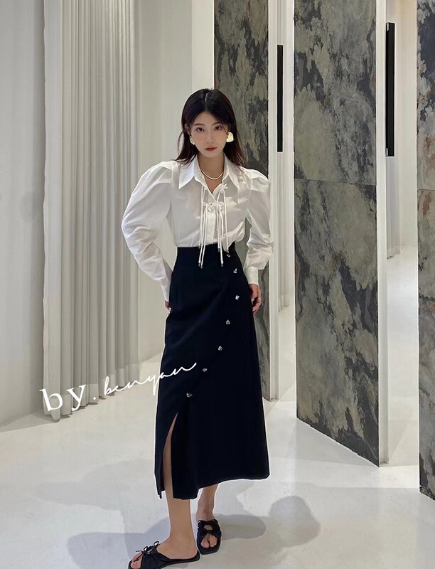 goods in stock! New year in early spring! [benyan] diagonal fashion slim skirt 7617# zxx