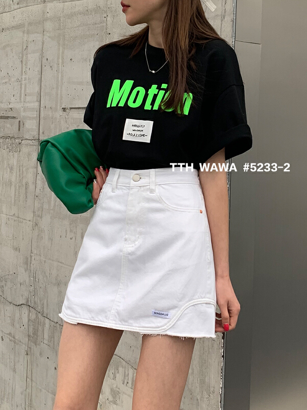 New year in early spring! [Wawa] Korean casual versatile denim skirt 5233-2# ozq
