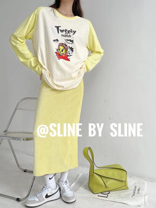 New year in early spring! [sline by sline] Korean simple slim skirt 81018# zxl