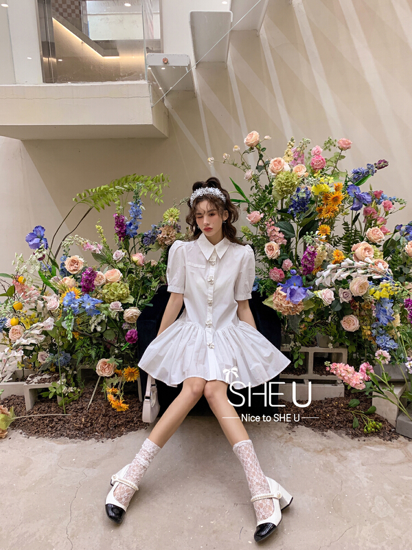 goods in stock! [she u] sweet Sequin fashion dress c88111# cqw