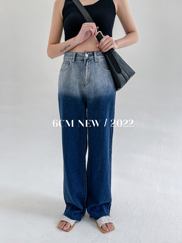 goods in stock! [6cm] Korean fashion casual wide floor mopping jeans 6615# XYJ