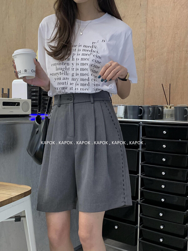 goods in stock! New year in early spring! [kapok] fashion design sense suit casual shorts 5339# zxl