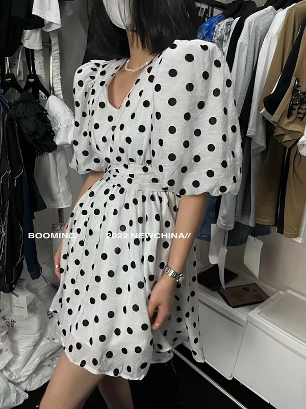 [booming] Polka Dot Fairy Dress 2371# zxl