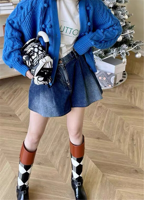 【TAN】韓系復古寬鬆牛仔短褲  P2992#  ZXX