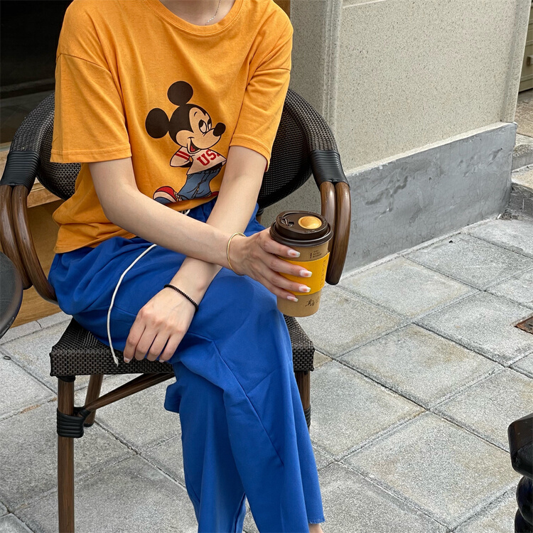 New in early summer! [enjoy] Korean Mickey versatile short sleeve T-shirt 88008# lwy