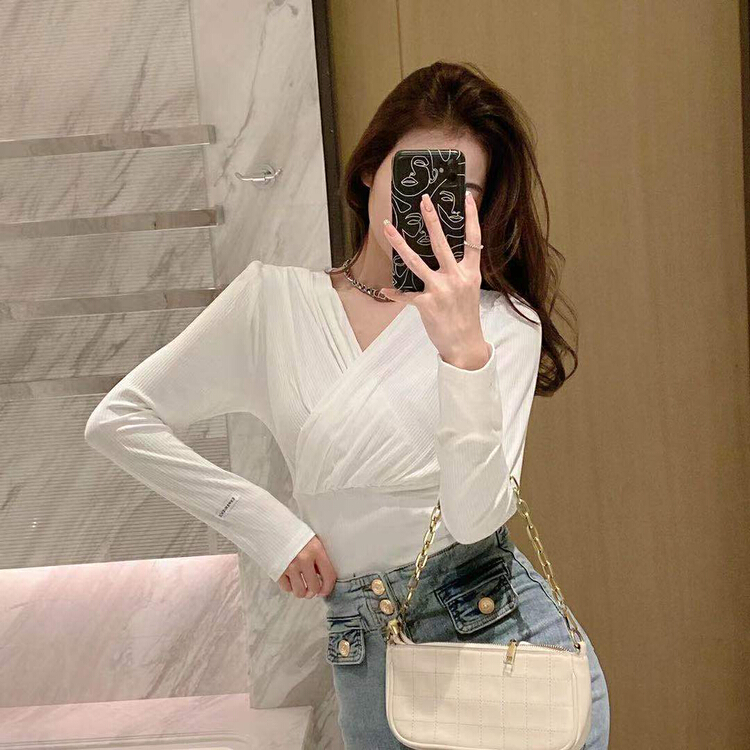 New year in early spring! [Hello] Korean sexy fit bottoming shirt y6218# jhy