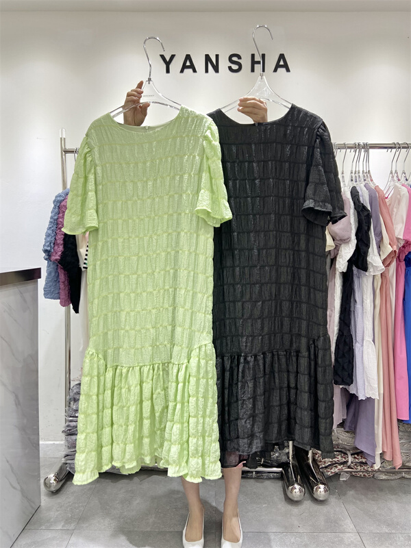 [Yan Sha] Korean loose and thin round neck dress 185# CLS