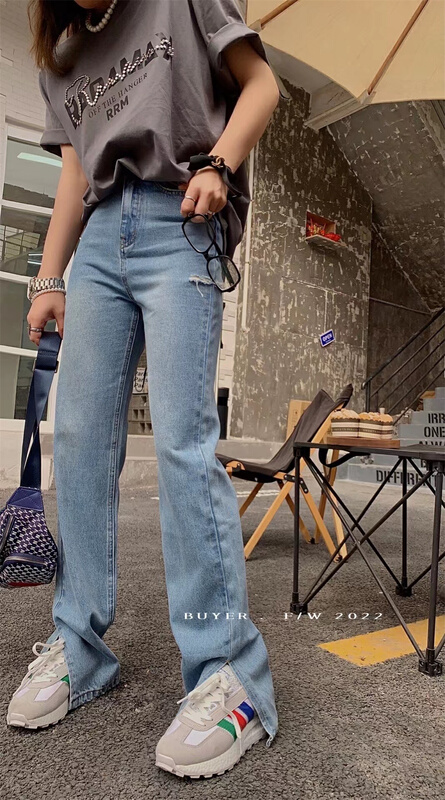 New year in early spring! [buyer] Korean split washed jeans 9162-1# WTT