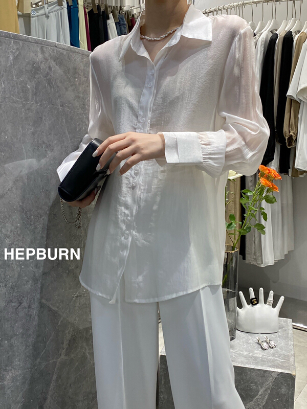 New year in early spring! [Hepburn Hepburn] net comfortable Korean shirt 3290# L