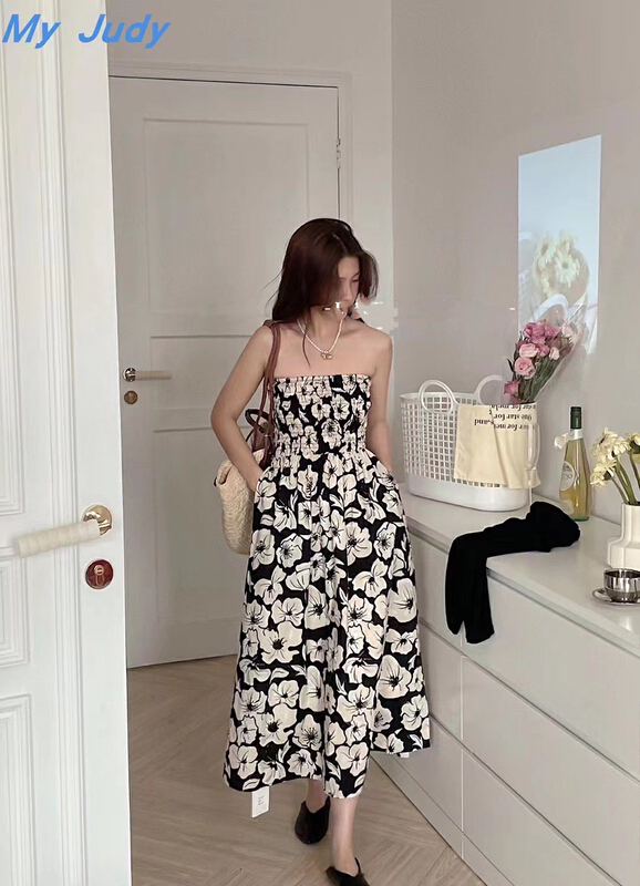 New in early summer! [mi ni] Strapless strapless dress 2823# PCZ