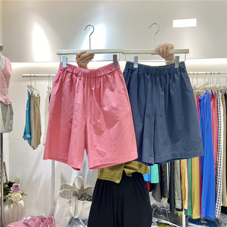 [jtengc] Korean version loose and thin elastic waist casual shorts 1981# CLS