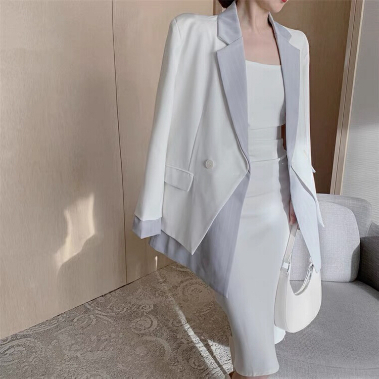 [Hello] pleated versatile slim vest dress (excluding necklace) 6206-3# jhy