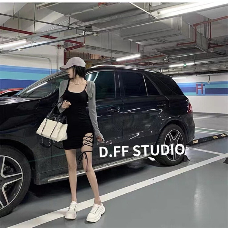 New year in early spring! [d.ffstudio] Lace Up Korean slim dress 8816# WTT