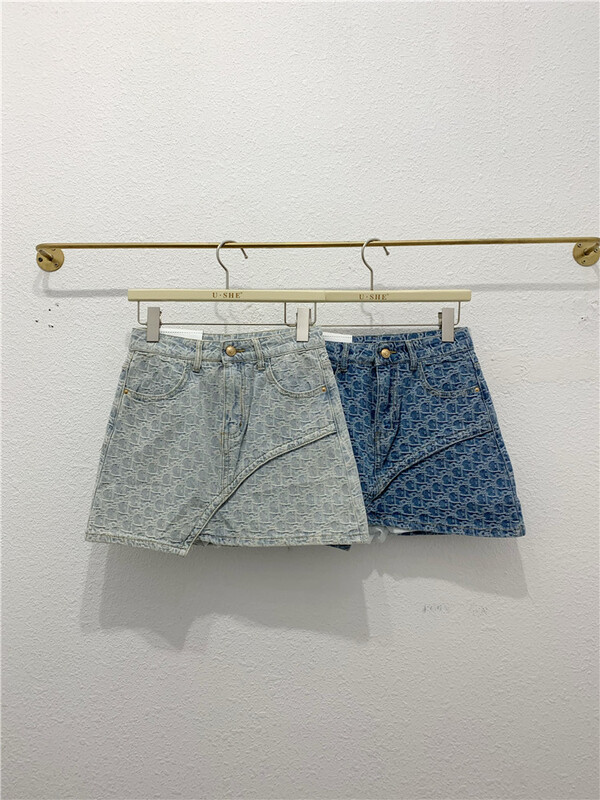 [u.she] vintage design, versatile denim skirt 86917# cqw