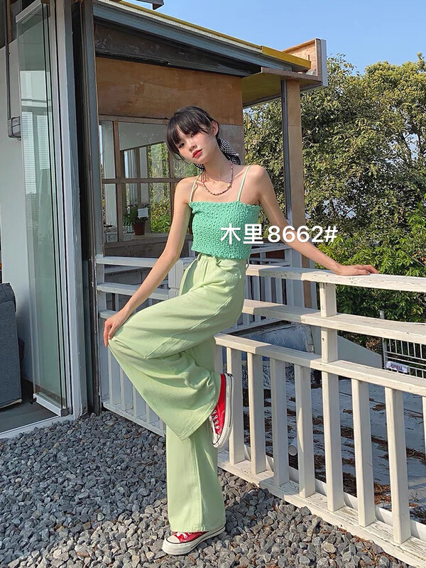 【JIAJIATMMT木里】韓版寬鬆休閒顯瘦牛仔褲  8662#  L