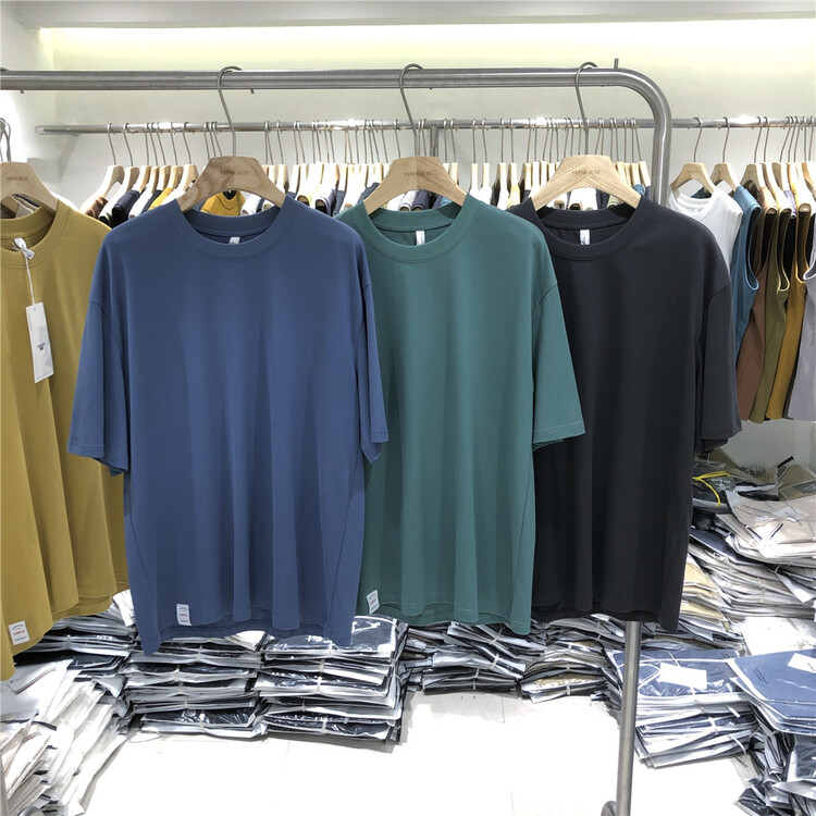 New year in early spring! [wild] simple and versatile solid color breathable comfortable short sleeve T-shirt e85001# ZZL